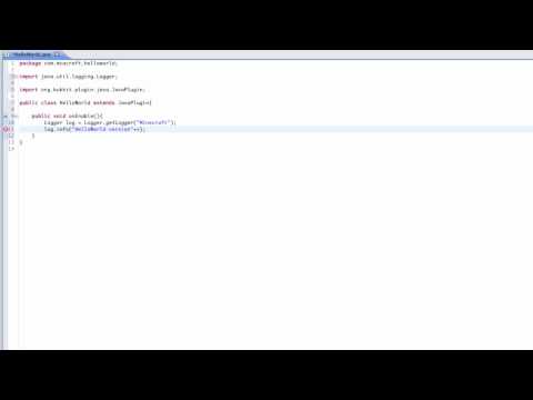 Bukkit Plugin Tutorial | onEnable and onDisable Methods | 0.3