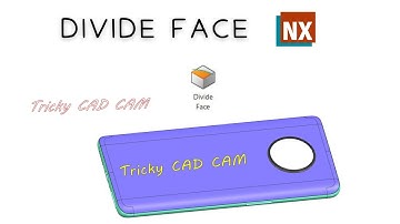 Divide Face. How to Divide Face command in NX. NX cad.