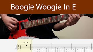 Video thumbnail of "Blues Boogie Woogie Guitar Backing Track In E With Tabs"