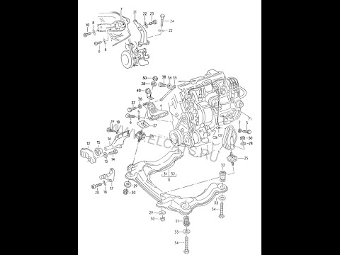 Замена сайлентблоков передней подвески Ауди 80.Как снять подрамник.