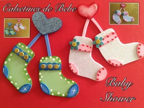 CALCETINES DE BEBE PARA BABY SHOWER HECHOS CON FOAMY . - YouTube CALCETINES DE BEBE PARA BABY SHOWER HECHOS CON FOAMY . - YouTube