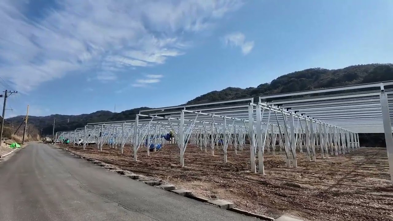 袋井市豊沢地区ソーラーパネル設置工事