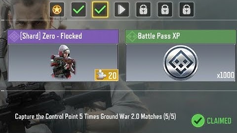 Capture the Control point 5 Times Ground War 2.0 Matches Task Complete Call Of Duty Mobile