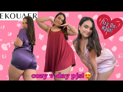 CUTE & SEXY VALENTINES DAY PJs | Ekouaer try on haul