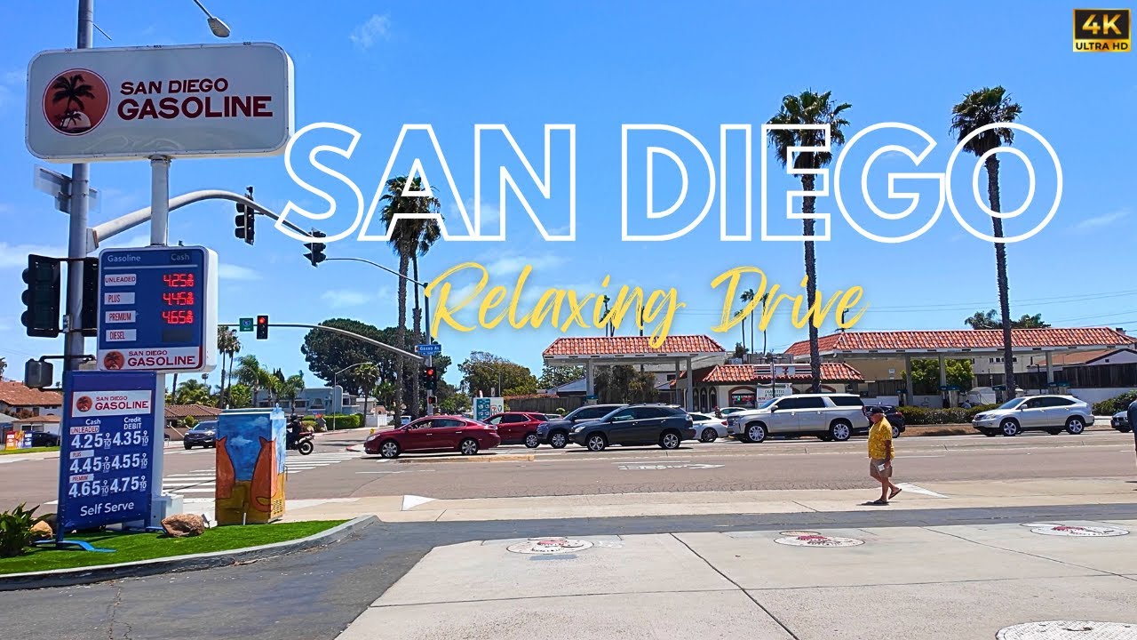 Pacific Beach to University City | Relaxing Scenic Drive in San Diego 4K