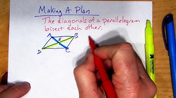 Making A Plan (Diagonals of a Parallelogram Bisect Each Other)