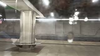 Delhi Metro yellow line travelling from Hauz Khas to Rajiv Chowk 