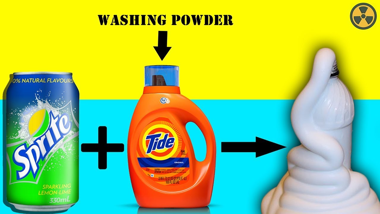 mixing sprite and washing powder(detergent) - YouTube