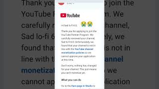 mere channel ka monetization reject ho gya #emotional #trending #status #viral