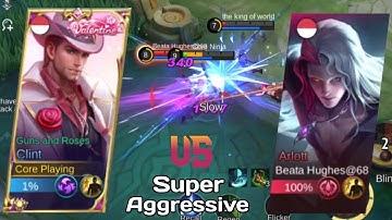 Clint aggressive gameplay best build Arlott counter mobile legends