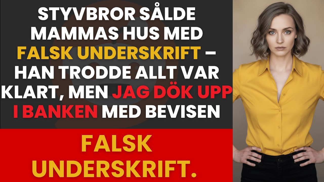"Jag skrev inte under det där." Jag stirrade på mäklarens mejl vid köksbordet, en helt vanlig tisdagskväll i Västerås, med mammas pärm utspridd framför mig. Det stod mitt namn. Mitt personnummer....