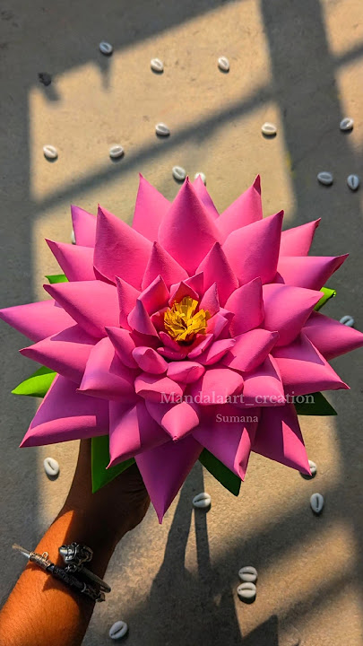 DIY Lotus Flower Making Idea 🪷 #youtubeshorts #viralshort #lotusflower #lotus #howtomake #papercraft