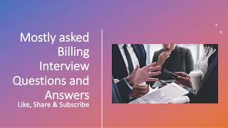 Celebrity Mostly Asked Billing Interview Questions and Answers Profile