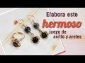 Como hacer aretes y anillo con la técnica de alambrismo episodio17