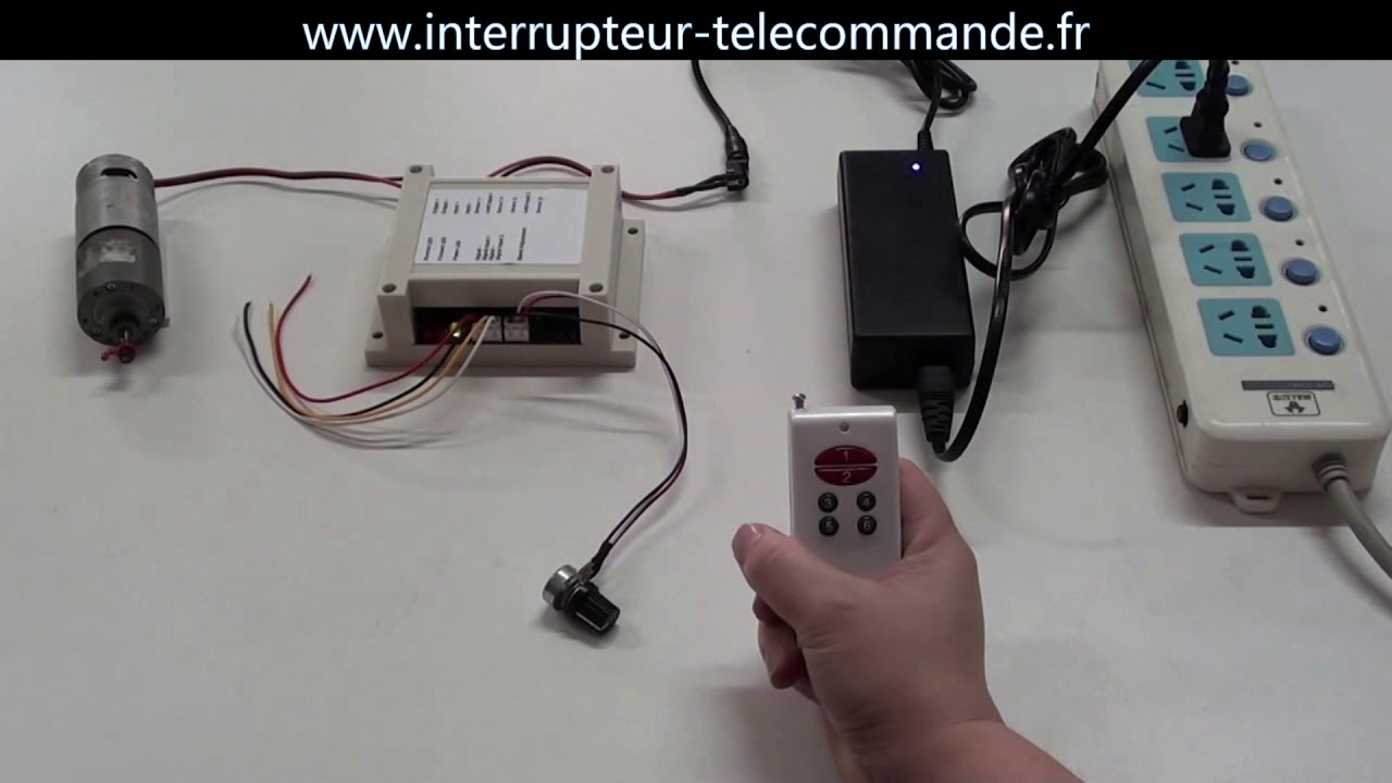 Contrôler vitesse du Moteur Électrique 12V 24V par Interrupteur Moteur  Télécommandé Sans Fil 