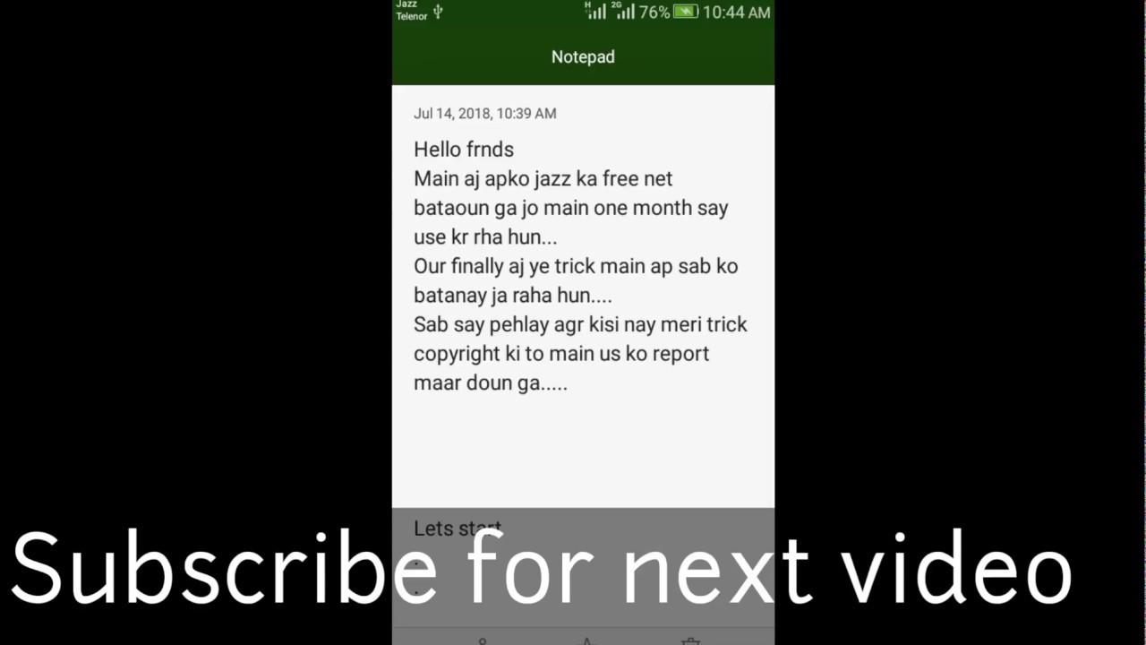 JAZZ FREE NET 2018,TRICK BY VIRAL TRICKS