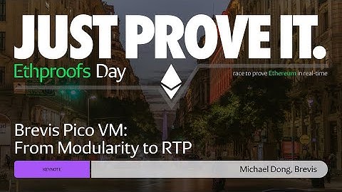 Keynote: Brevis Pico VM: From Modularity to RTP by Michael Dong, Brevis