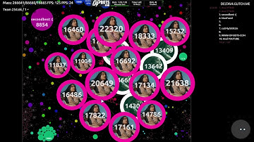 AGAR.IO AFK GAMEPLAY WITH 120 BOTS || OP-BOTS.COM