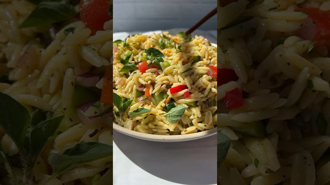 Everyone needs to try the BEST Orzo Salad Recipe 🤤