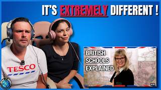 AMERICANS REACT TO "BRITISH SCHOOLS EXPLAINED" (WE GOT CONFUSED)