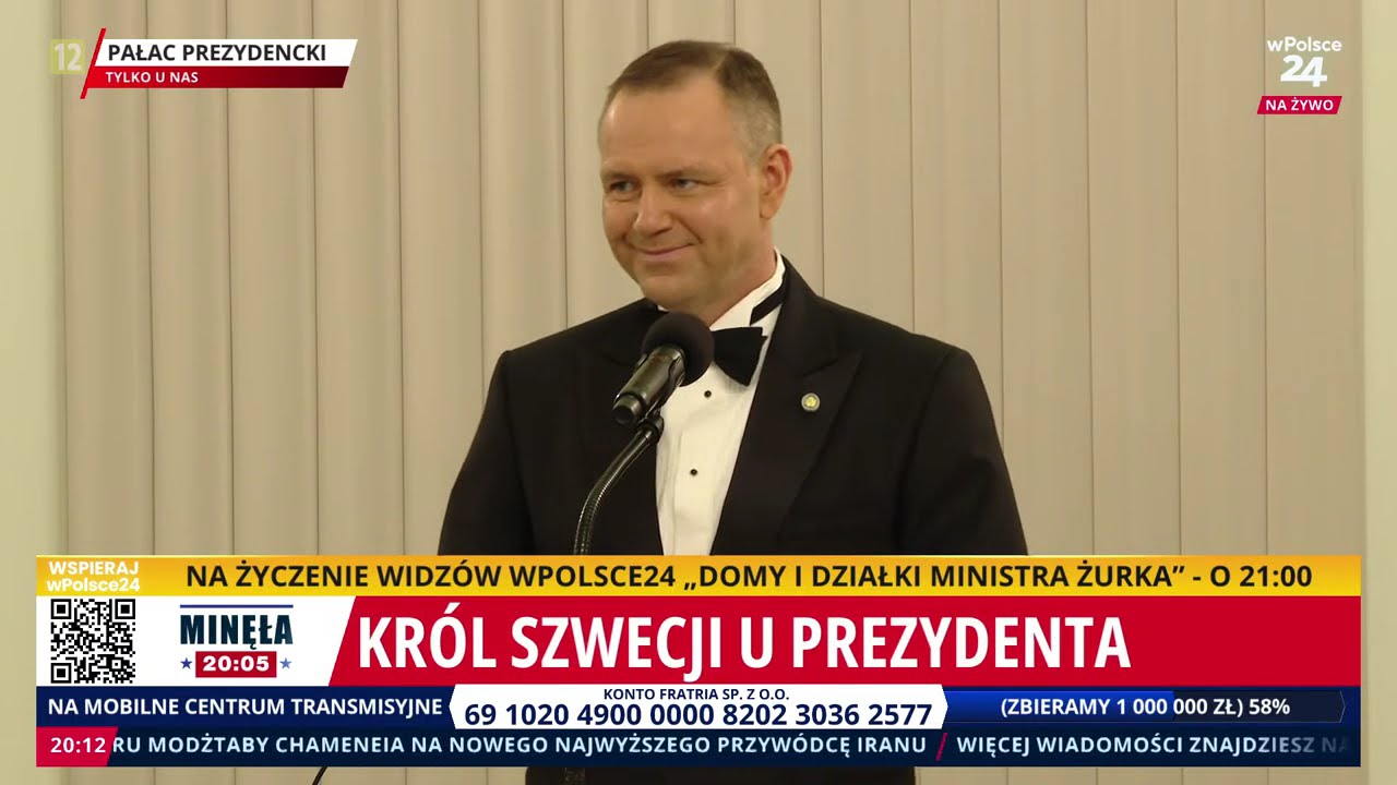 Król Szwecji u prezydenta Nawrockiego. Minęła 20:05