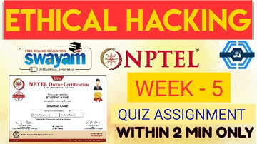 Ethical Hacking Week 5 Solution Answers 2022 | NPTEL | SWAYAM | Ethical Hacking Week 5 Answers