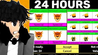 Trading 4 PERMANENT Leopards for 24 Hours Blox Fruits Roblox