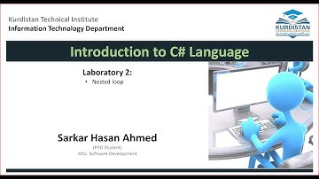 Introduction to C# Language- (2nd Semester) Lab2: Nested loop in C#