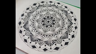 draw mandala art for beginners/easy step by step mandala/Perfect Mandala grid tutorial for beginners