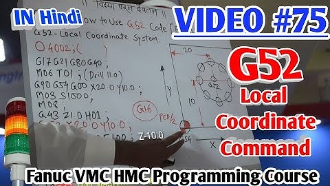 How to use  G52 Local Coordinate command in Fanuc Controller #Gcode #mcode #Fanuc