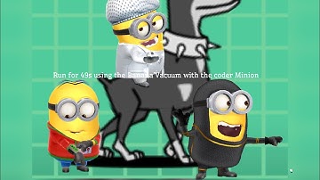 Despicable Me: Minion Rush - Coder Minion runs for 49s with the Banana Vacuum #minionrush