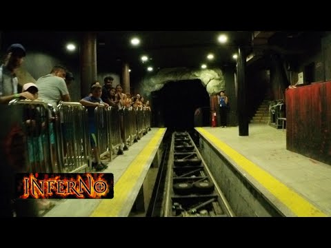 Inferno Drop Track Coaster 4K Front Seat POV - Cinecittà World