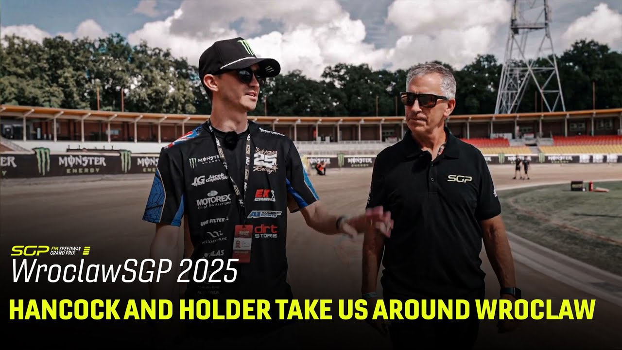 Greg Hancock and Jack Holder Track Walk | FIM Speedway Grand Prix