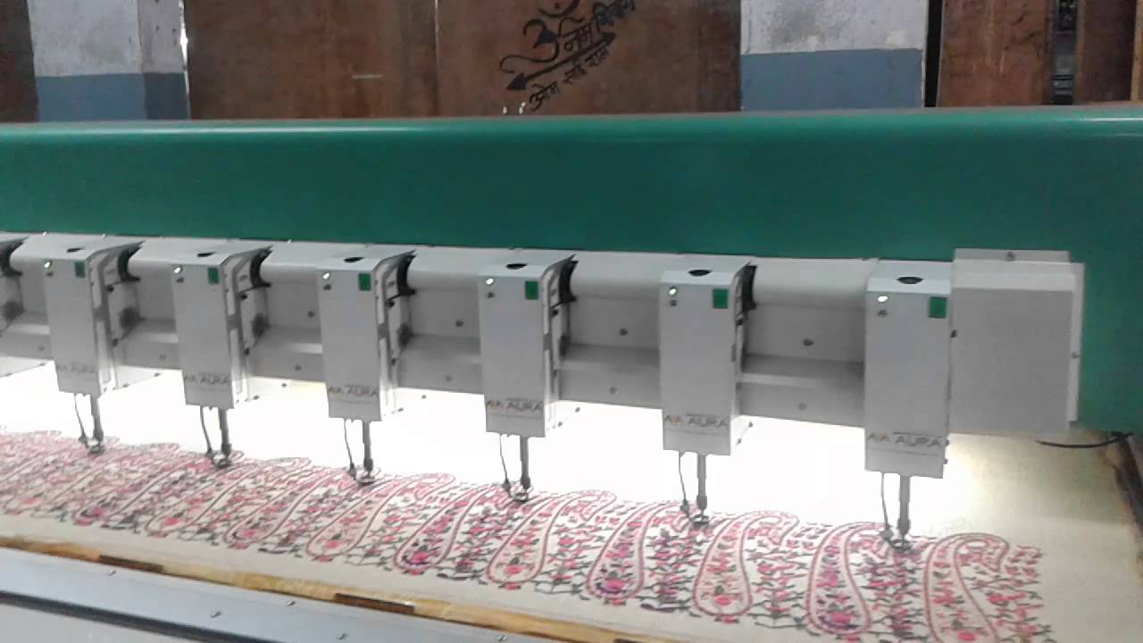 AURA EMBROIDERY, LEO 2 SERIES AARI MACHINE YouTube