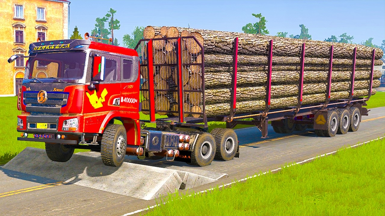 Spintires: Mudrunner | Big Truck Heavy Cargo Trailer Mud Wrestling Match