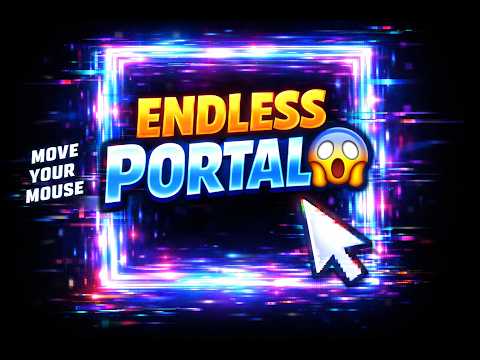 👉 Infinite Mirror Portal Animation 😱 | Mouse Interactive + Glitch Effect (HTML CSS JS)