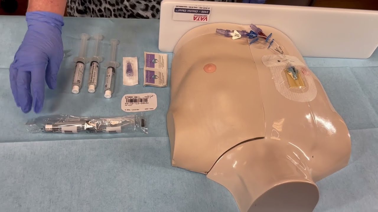 Central Line Dressing Change and Blood Draw