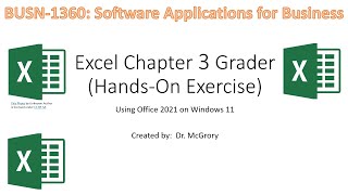 Excel Chapter 3 Grader Hands-on Exercise screenshot 1