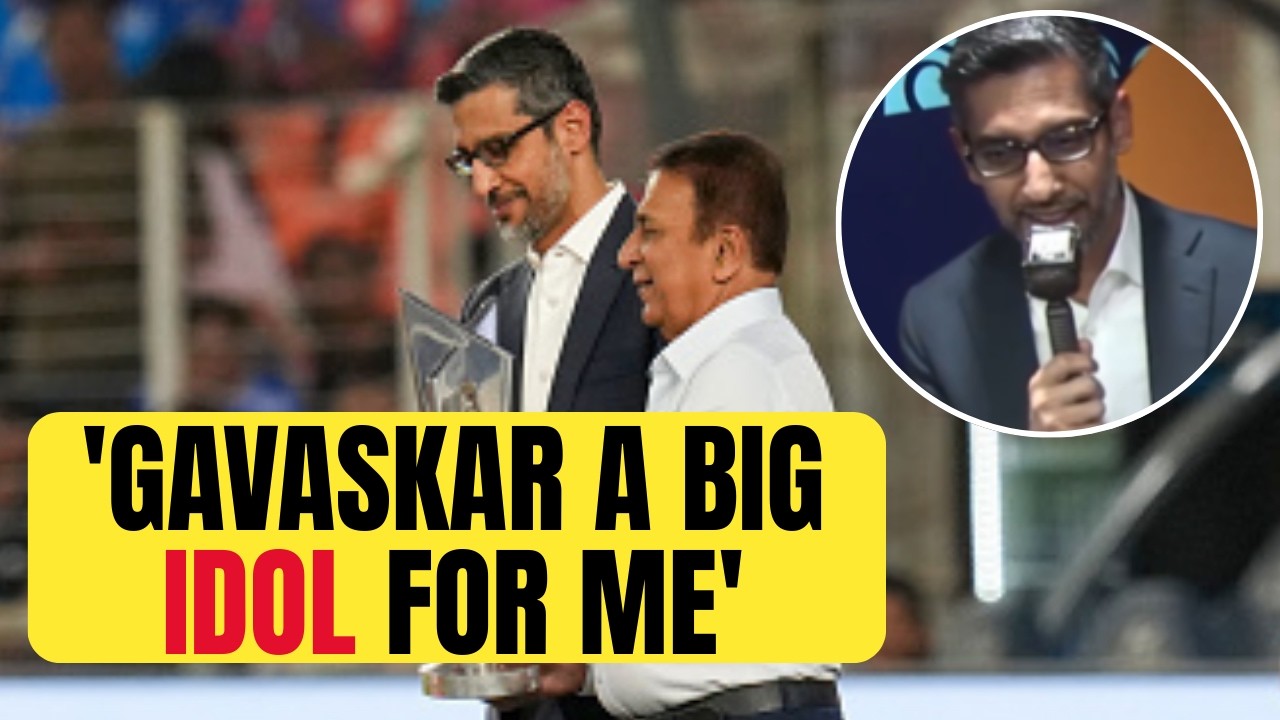 Sundar Pichai, Google CEO, speaks about his idol Sunil Gavaskar on Commentary in T20 World Cup 2026