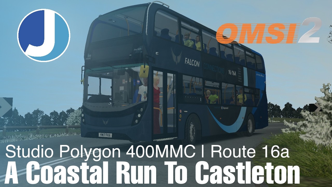 Приятная живописная поездка вдоль побережья | Маршрут 16a | Проект Адстоу | OMSI 2