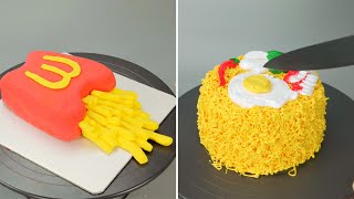 Easy McDonald's Fondant Cake Decorating Ideas | Most Satisfying Cake Decorating | Cat Caron #00031
