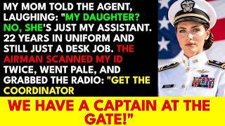 She's Just My Assistant, My Mom Told The Gate Agent — Then The Captain's Bars On My ID Froze Him.