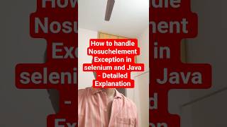 How to handle no such element exception in selenium? #automation #interviewquestions #exception