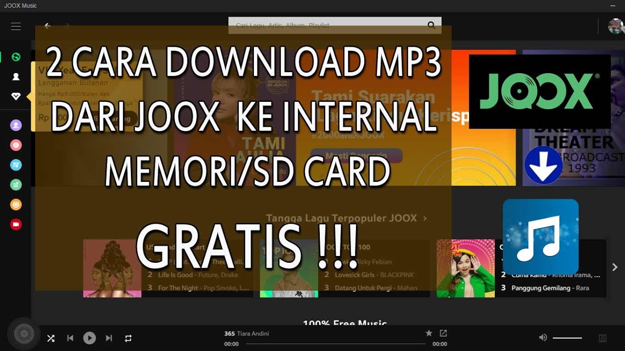 2 Cara Download MP3 GRATIS dari JOOX ke Internal Memori/SD Card - YouTube