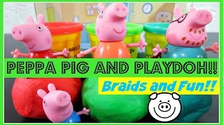 Peppa Pig's FIRST PLAYDOH BRAIDED RUG!! - Peppa Pig and Family Collection