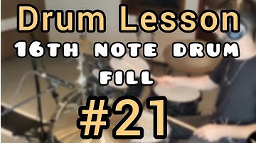 Drum Lesson - 16th note drum fil #21 | Ariel Kasif