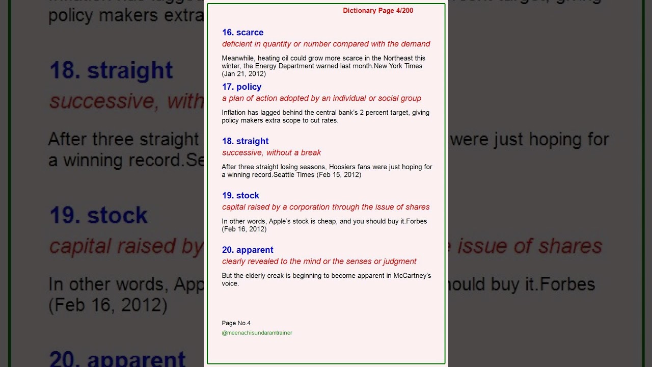 Improve vocabulary english synonym meaning 4 200 #shorts #shortsfeed #synonym #dictionary4