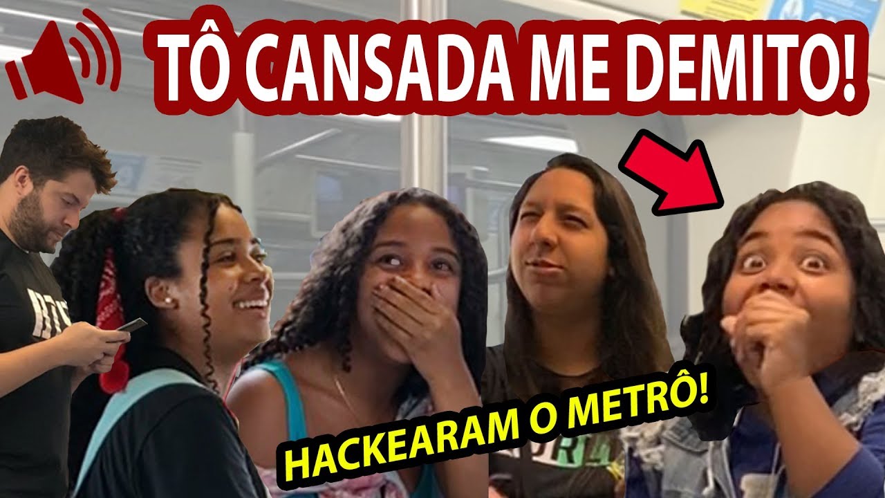 COLOQUEI A VOZ DO GOOGLE NO METRÔ PEDINDO DEMISSÃO