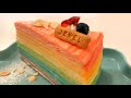 彩虹千層蛋糕｜芋泥蛋糕｜台灣街頭美食【百哥食記】