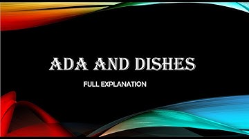 Ada and Dishes || Codechef November Long Challenge